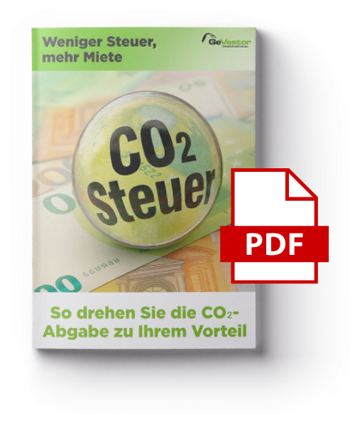 Cover des Reports: Weniger Steuer, mehr Miete - So drehen Sie die Co2 Abgabe zu Ihrem Vorteil